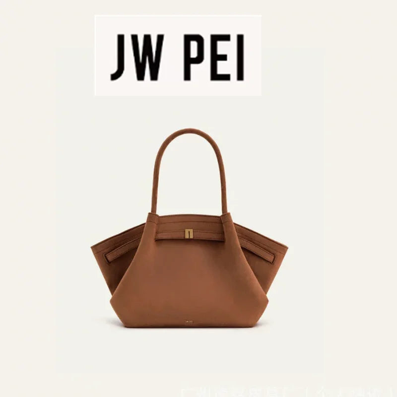 JW PEI HANA Tote Bag Dumpling Bun Women's Shoulder Crossbody Bag High Quality Handheld  Bag Women'sMedium Faux Suede