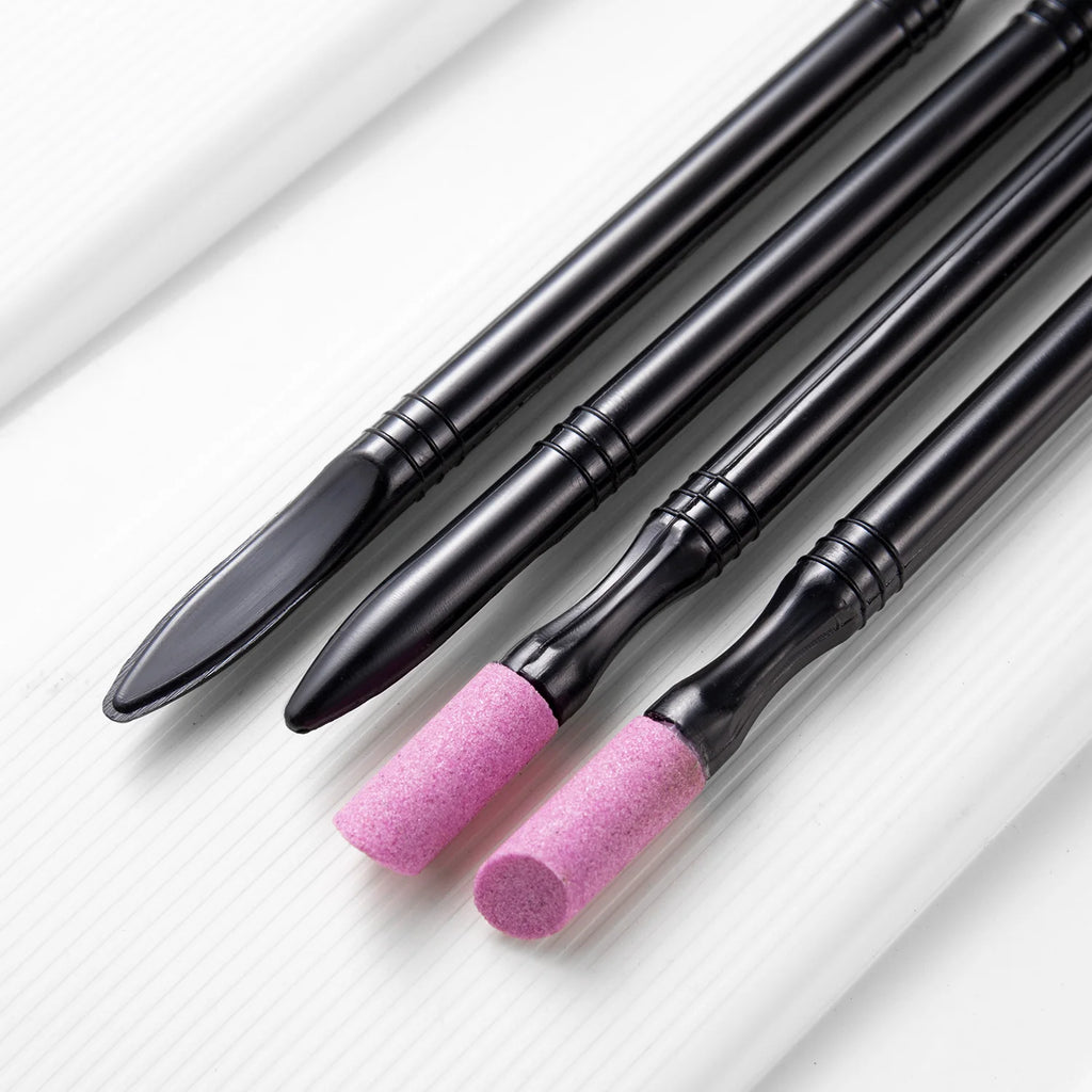1/5PCS Quartz Pen Nail  Cuticle Pushers Nail Polish Manicure Stick Nail Files Grinding Pen Dead Skin Remover for Natural Nail