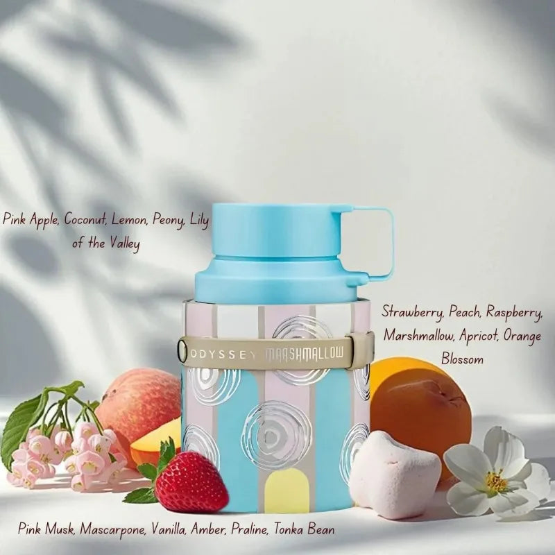 Armaf Odyssey Marshmallow Eau de Parfum 3.4 Ounce Premium Arabian Perfumes Lasting Floral Fruity Gourmand Unisex Perfume 100 ML