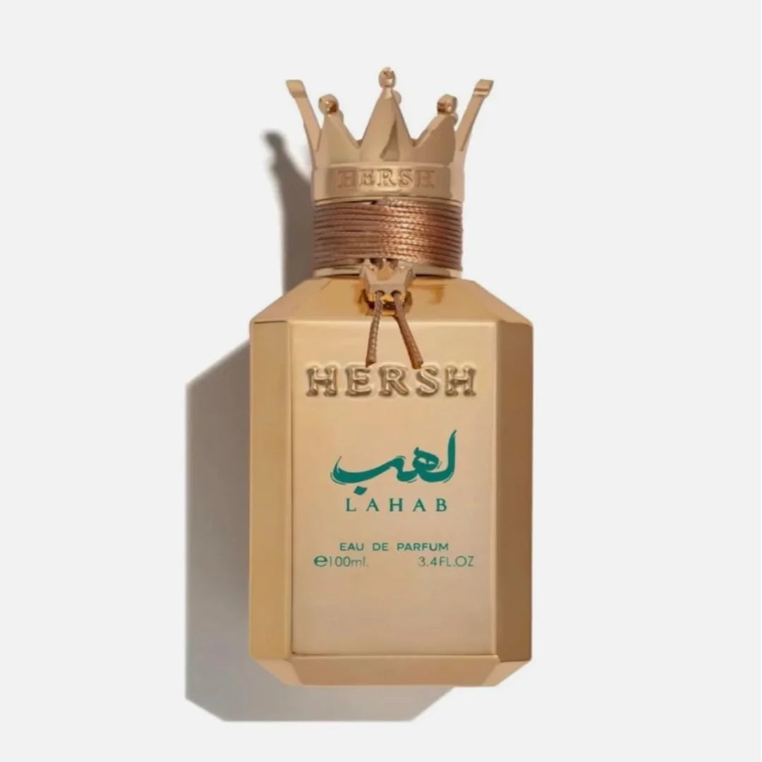 Al Ezz Oud Hersh Lahab Eau de Parfum Spray for Men Blend of Basil Lasting Cologne Luxury Gold Crown Pheromones Perfume 100 ML ﻿