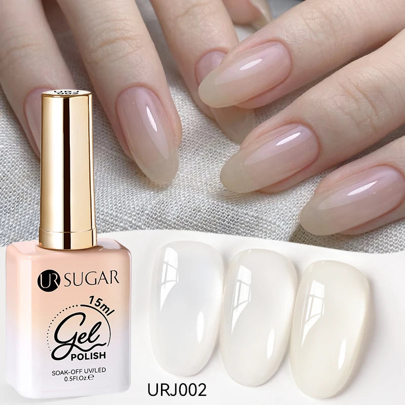 UR SUGAR 15ml Champagne Gold Sliver Reflective Glitter Gel Nail Polish Varnish Semi Permanent Soak Off UV Gel For Manicure Art