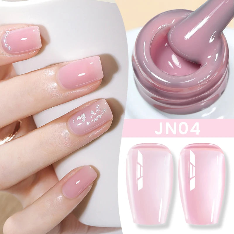 BORN PRETTY 83 Colors 10ml Jelly Nude Gel Nail Polish Autumn Amber Semi Transparent Manicure Soak off UV LED Nails Gel Varnish