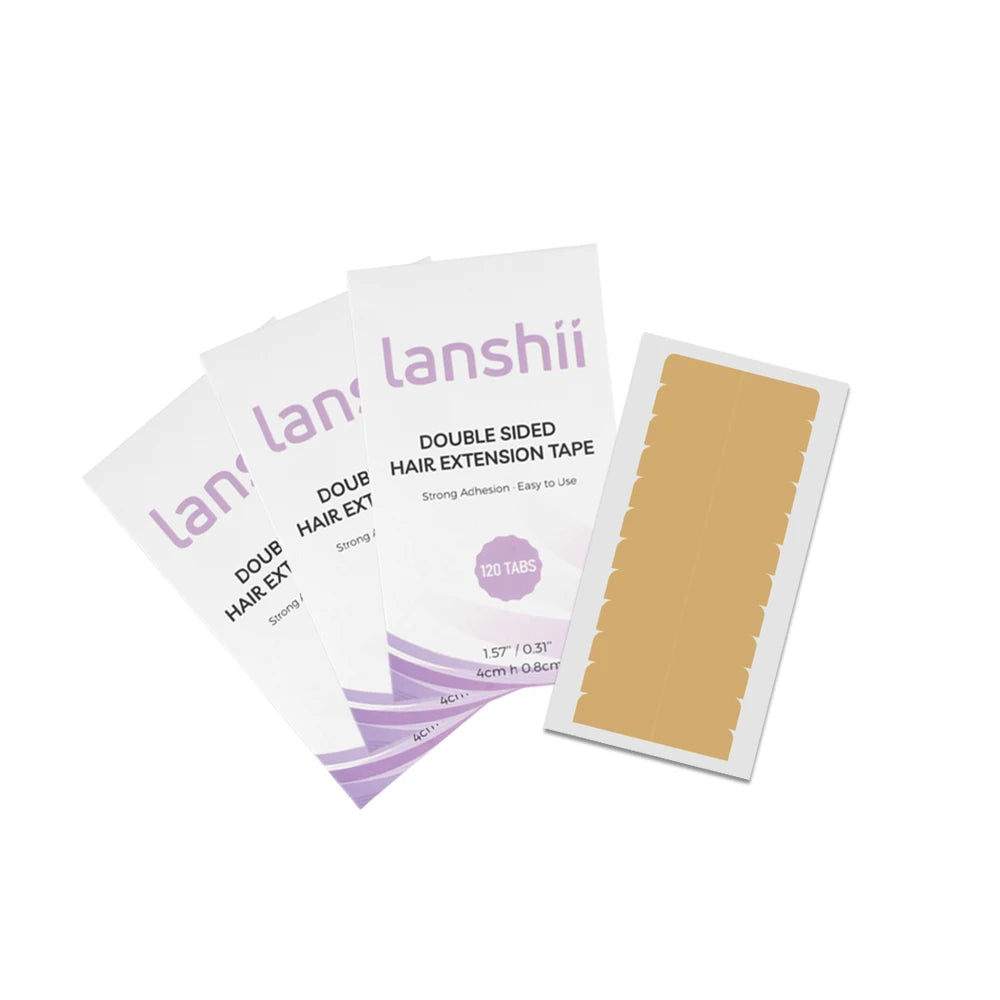 Lanshii 360pcs Double-Sided Replacement Tape for Hair Extensions – 4cm, Invisible, Waterproof, Strong Hold
