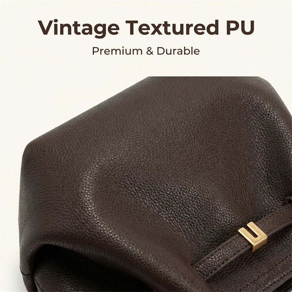JW PEI Women's Dumpling Bag Large Capacity Tote Handbag, Trendy Shoulder Bag Light Luxury Soft Leather Casual Daily Crossbody