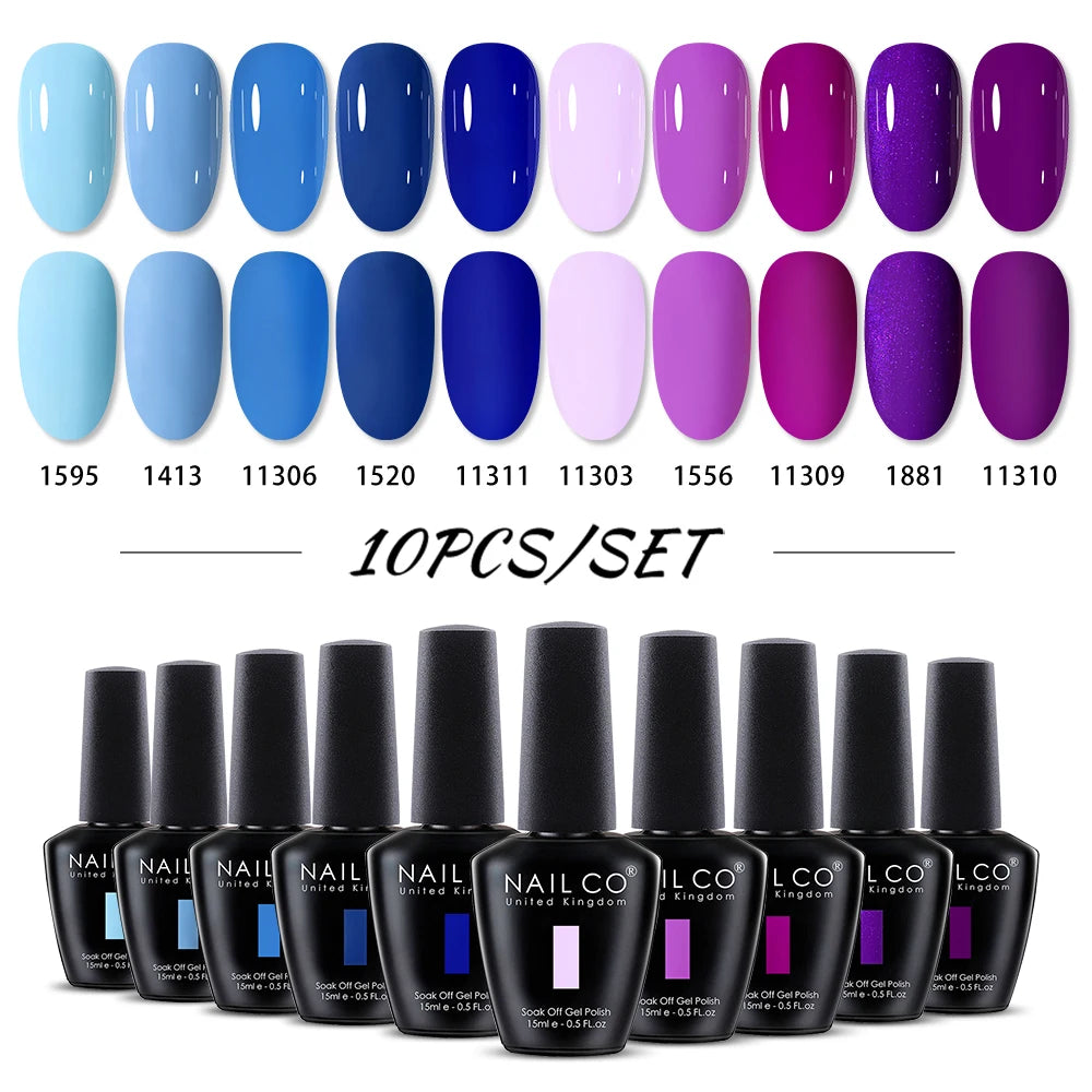 NAILCO 15ml Brown Nails Art Red Color Gel Nail Polish Semi-permanent UV Gel Polish Coffee Manicure Chocolate Hybrid Nail Varnish