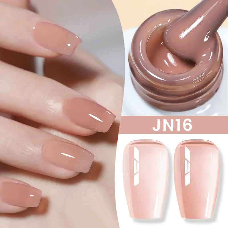 BORN PRETTY 83 Colors 10ml Jelly Nude Gel Nail Polish Autumn Amber Semi Transparent Manicure Soak off UV LED Nails Gel Varnish