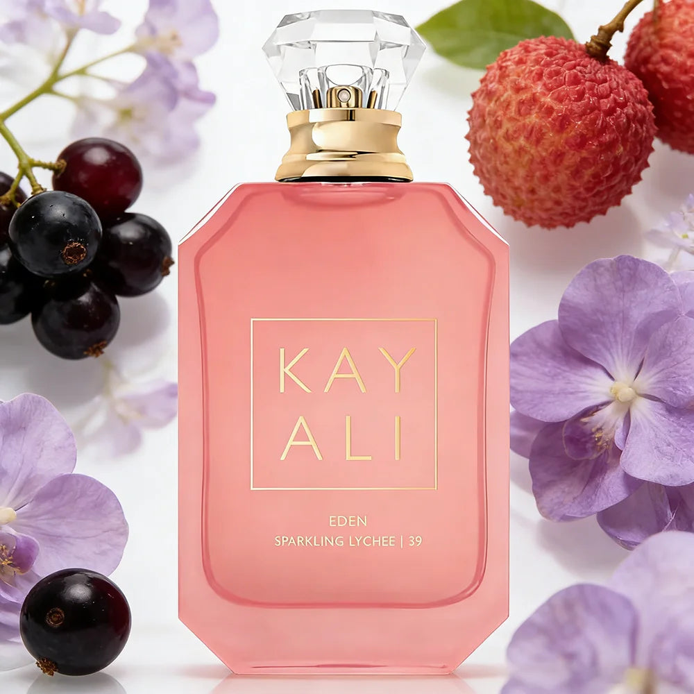 KAYALI EDEN SPARKLING LYCHEE | 39 Eau de Parfum | 3.4 oz / 100 ml Luxury Fruity Floral Perfume for Women & Men | Sparkling Lyche