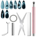 6pcs Cat Eye Nail Magnet Tool Set, French Tips Cat Eye Heart Magnets Nail Magnet Stick Cat Eye Gel Polish Magnets Tools Manicure