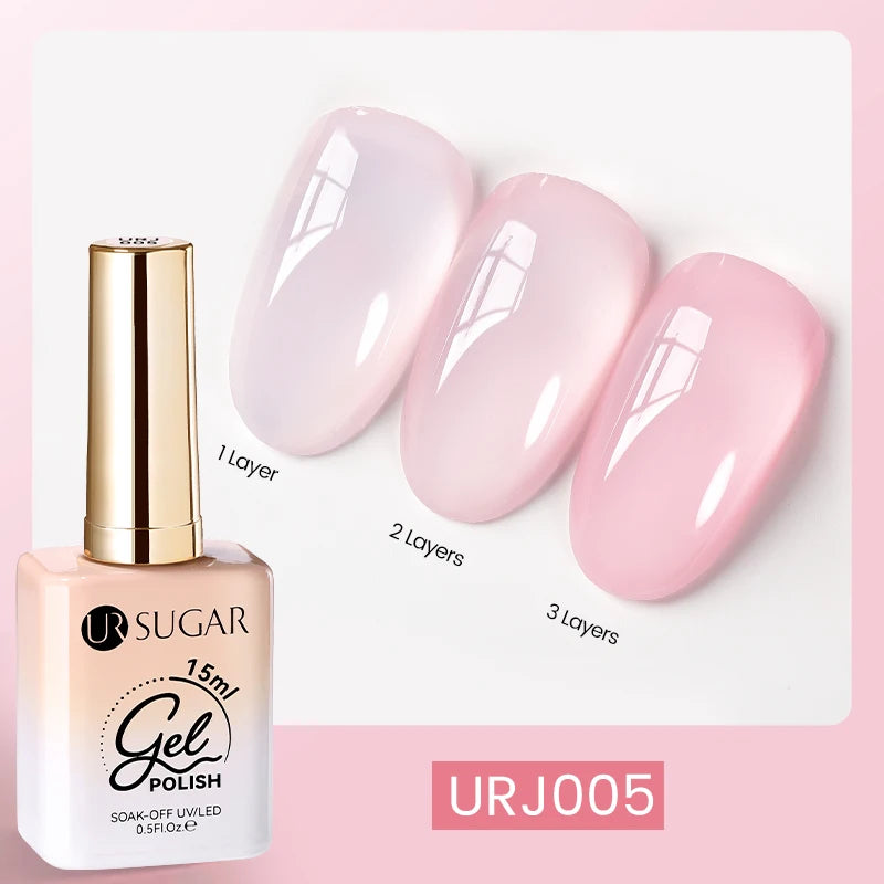 UR SUGAR 15ml Champagne Gold Sliver Reflective Glitter Gel Nail Polish Varnish Semi Permanent Soak Off UV Gel For Manicure Art