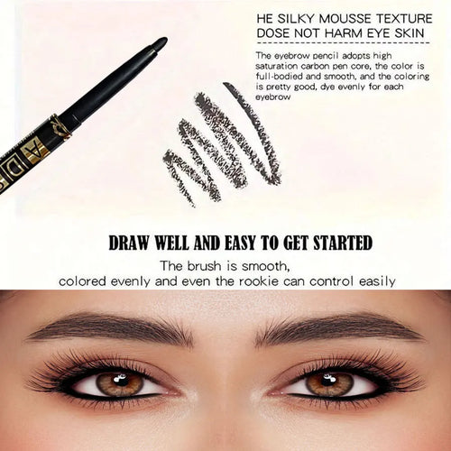 3pcs Black Eyeliner Pencils -Waterproof, Sweatproof & Smudge-Proofwith Easy Twist Application for Flawless Eye Makeup
