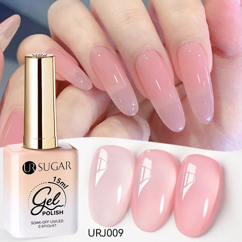 UR SUGAR 15ml Champagne Gold Sliver Reflective Glitter Gel Nail Polish Varnish Semi Permanent Soak Off UV Gel For Manicure Art