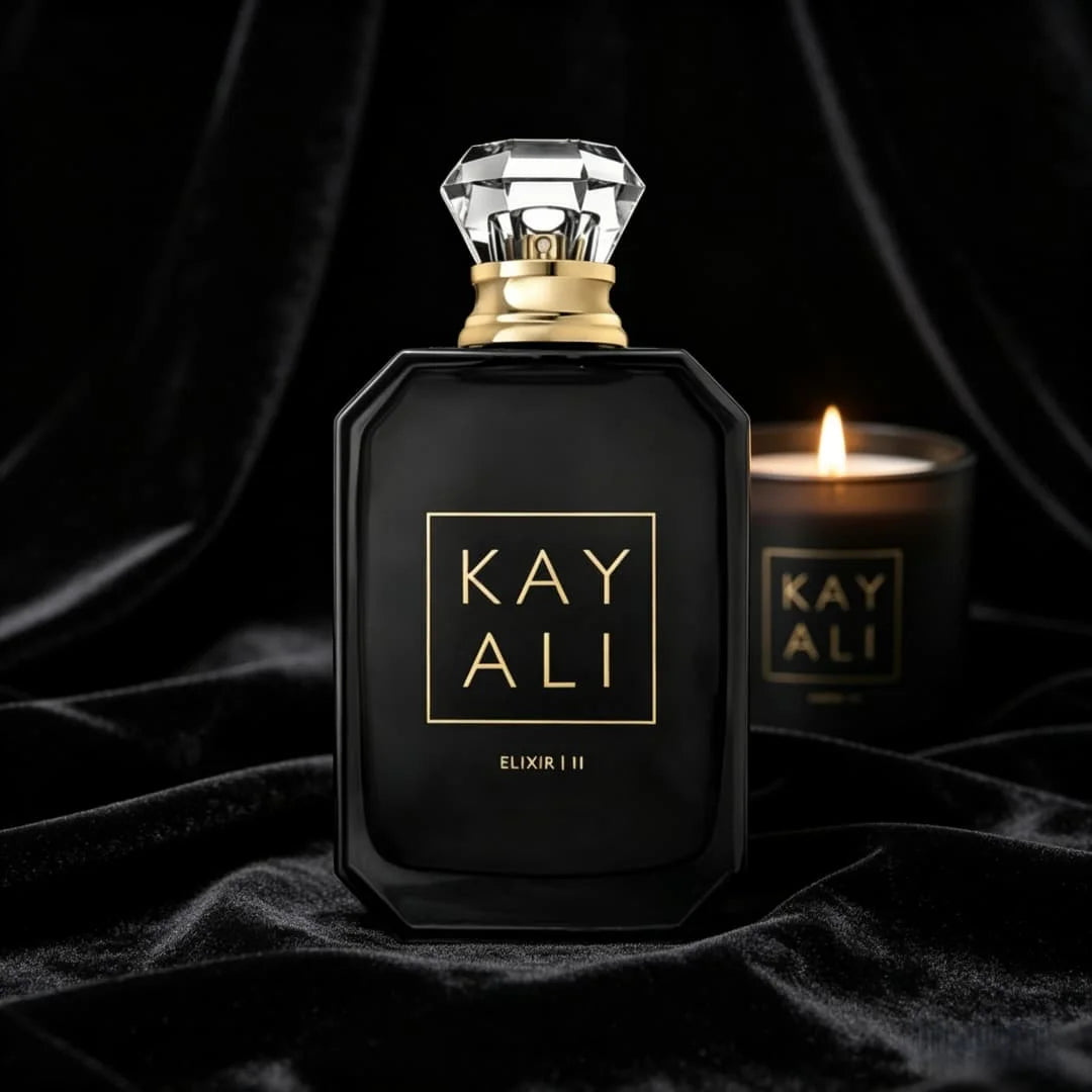 Kayali elixir No. 11 neutral strong perfume, saffron ebony amber, fragrant oriental wood tone, full of mystery and luxury
