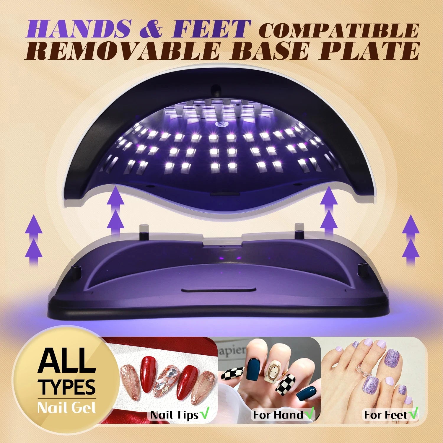 81 LED, Auto Sensor, 4 Timer Settings, Fast Curing for Gel Polish Manicure & Pedicure