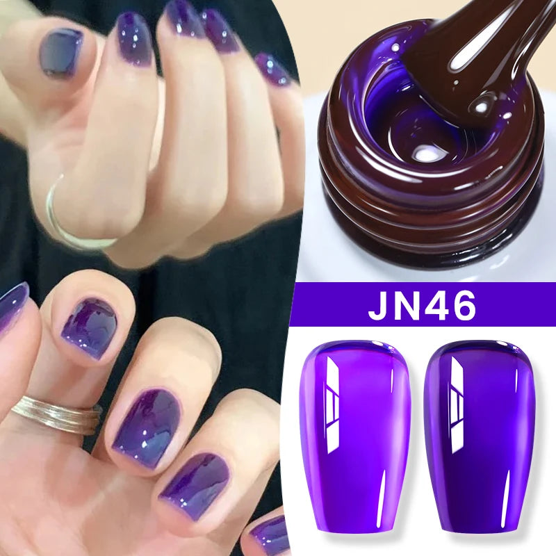 BORN PRETTY 83 Colors 10ml Jelly Nude Gel Nail Polish Autumn Amber Semi Transparent Manicure Soak off UV LED Nails Gel Varnish