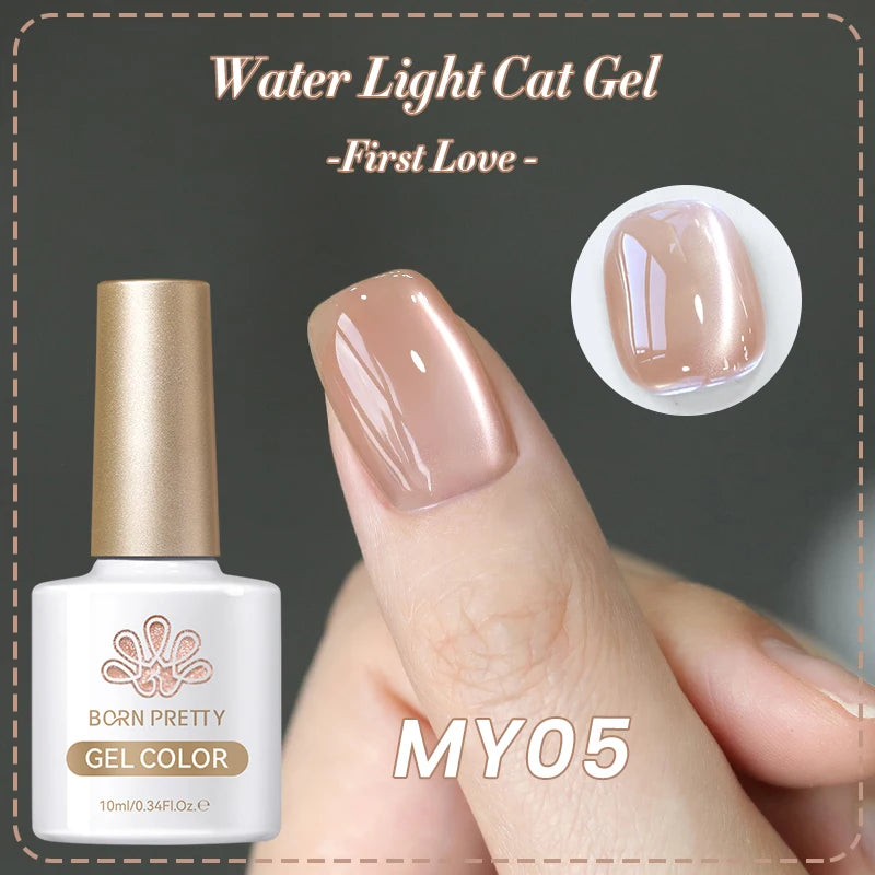 BORN PRETTY 10ml Water Light Cat Gel Ultra Shine Sparkling Glitter Semi Permanent Soak Off UV Gel Nail Art Varnish Manicure