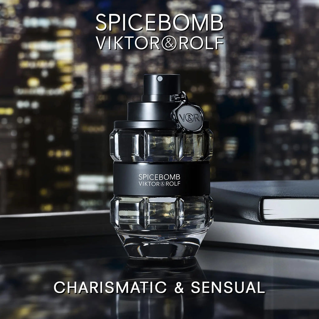 Viktor&Rolf Spicebomb Eau De Toilette Woody & Spicy Cologne for Men - with Notes of Citrus & Tobacco 90ML Cologne Persistence