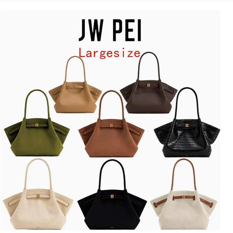 JW PEI HANA Tote Bag Dumpling Bun Women's Shoulder Crossbody Bag High Quality Handheld  Bag Women'sMedium Faux Suede