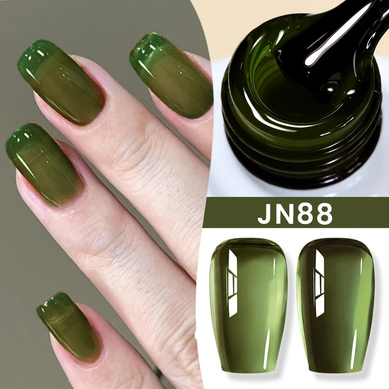 BORN PRETTY 83 Colors 10ml Jelly Nude Gel Nail Polish Autumn Amber Semi Transparent Manicure Soak off UV LED Nails Gel Varnish