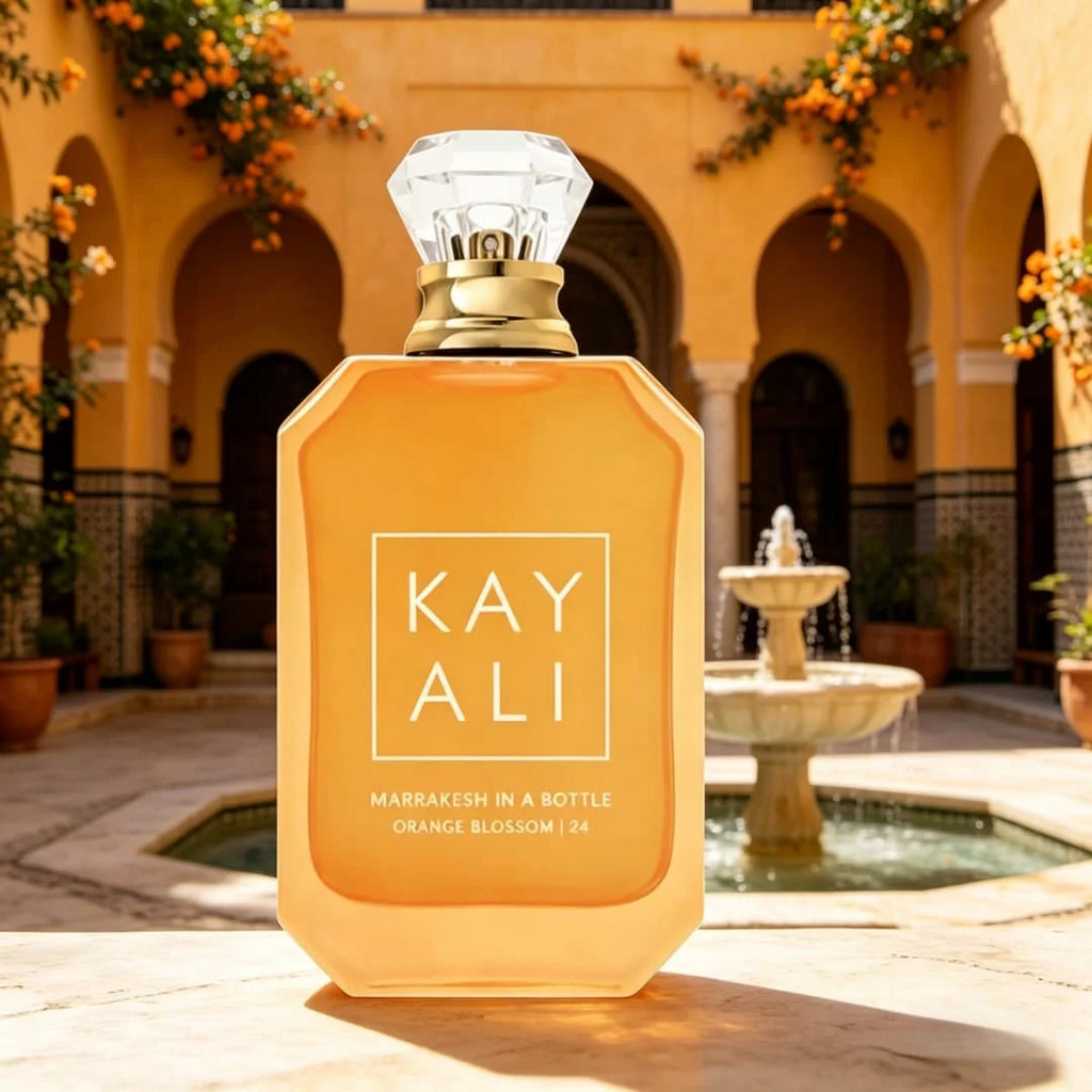 Kayali Marrakech Orange Flower No. 24 neutral strong perfume, orange flower honey amber tone, bright orange flower fragrance, fu