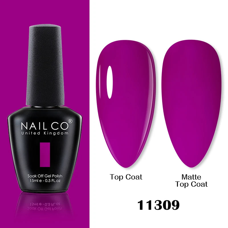 NAILCO 15ml Brown Nails Art Red Color Gel Nail Polish Semi-permanent UV Gel Polish Coffee Manicure Chocolate Hybrid Nail Varnish