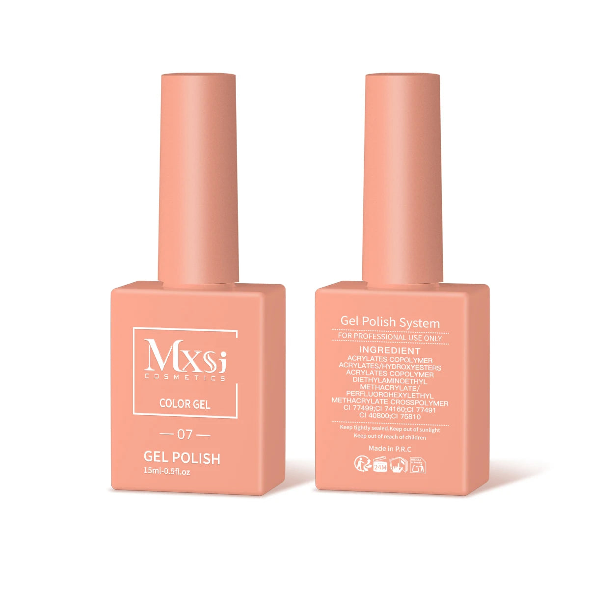 Mxsi 15ml Gel Nail Polish Neon Brown Royal Blue Red Green Pastal Nude Nail Art Varnish Gel Lacquer Top Coat UV Gel Nail Not Set