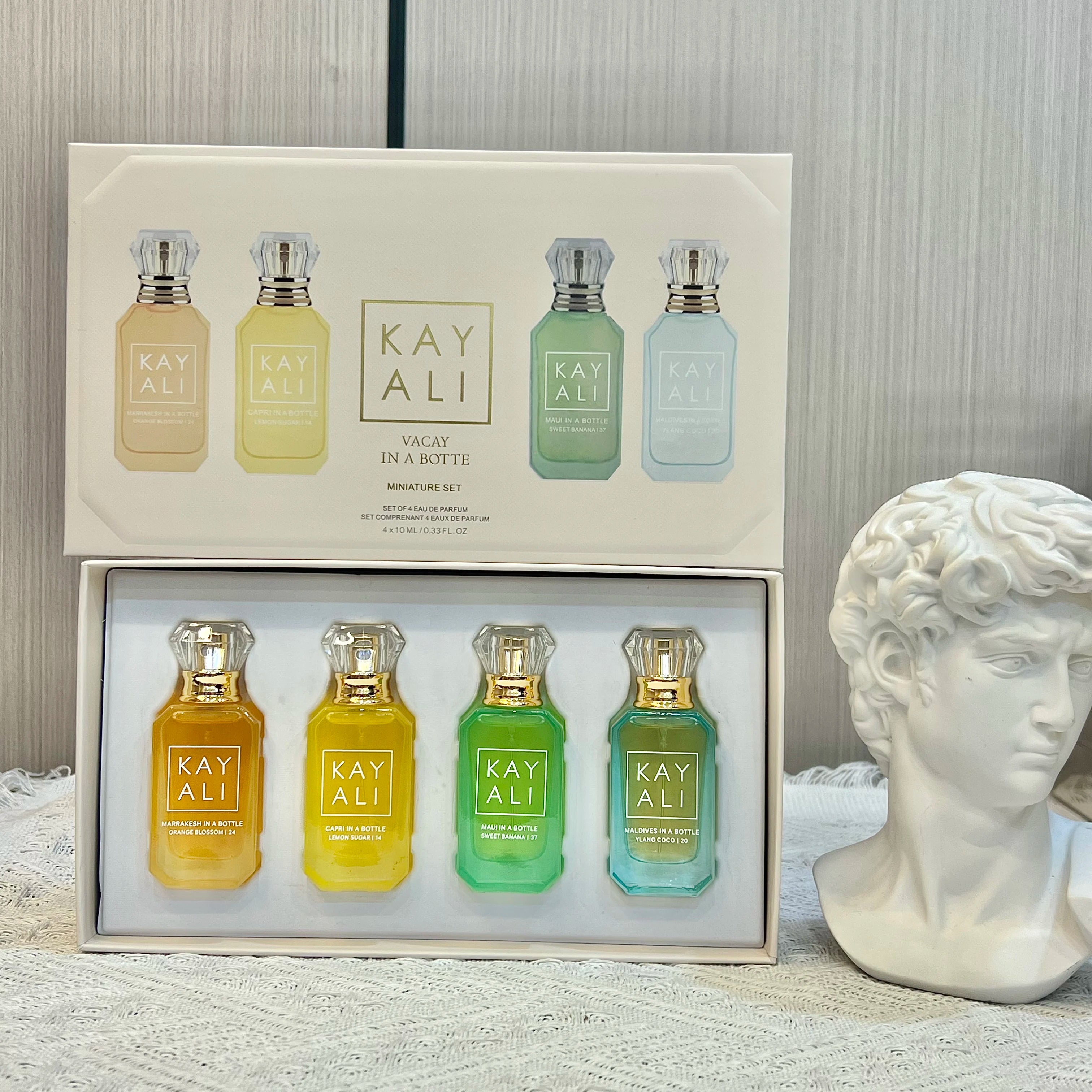 KAYALI 4x10ml Mini Perfume Set Vanilla Oud Floral Fruity Oriental Long Lasting Unisex Eau De Parfum Travel Gift Set Luxury