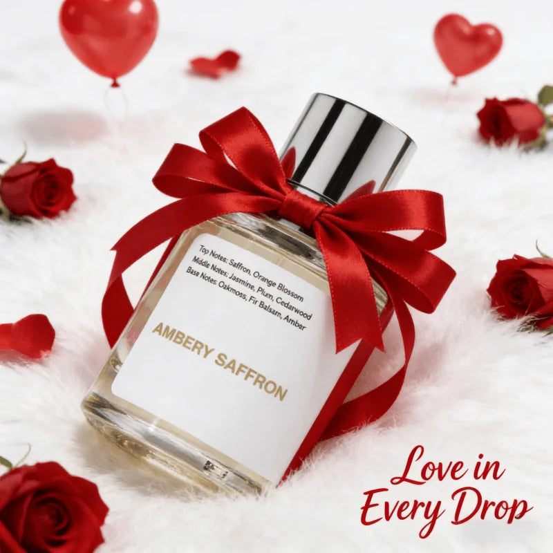 Dossier Ambery Saffron Eau De Parfum Inspired By MFK's B.accarat R.ouge 5.40 - Vegan, Unisex Perfume Spray - 3.4 Fl Oz (100ml)