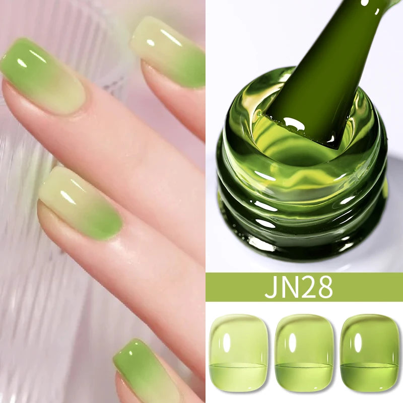 BORN PRETTY 10ml Translucent Jelly Nude Gel Nail Polish Colorful  Varnish Semi Permanent UV LED Nail Art  Manicure Gel