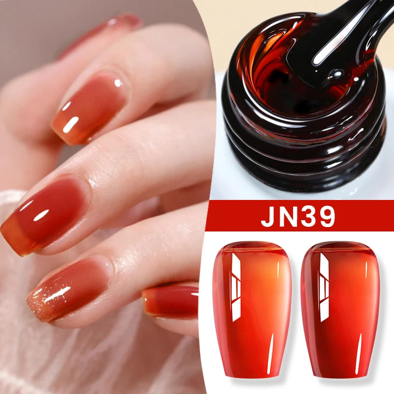 BORN PRETTY 83 Colors 10ml Jelly Nude Gel Nail Polish Autumn Amber Semi Transparent Manicure Soak off UV LED Nails Gel Varnish