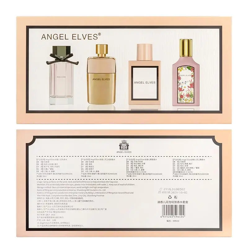 Women's Floral Eau De Toilette Perfume For Ladies Long Lasting Fresh Scent Daily Party Gift 4Pcs 100ml Gift Set
