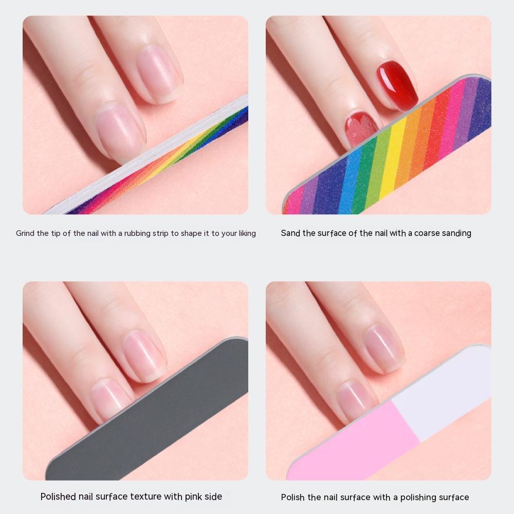 Short Double-sided Manicure Burnishing Stick Mini Rub