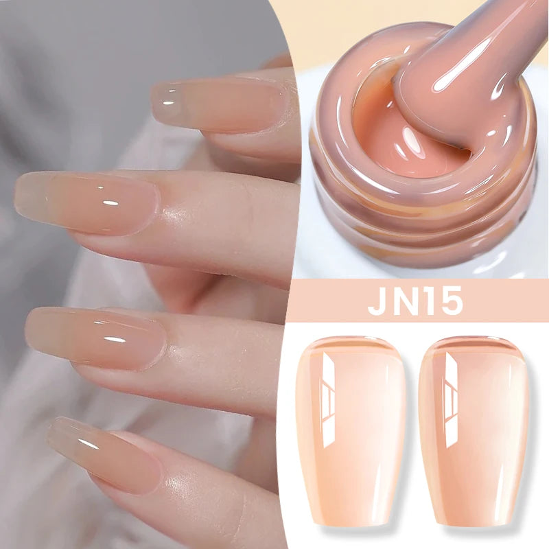 BORN PRETTY 83 Colors 10ml Jelly Nude Gel Nail Polish Autumn Amber Semi Transparent Manicure Soak off UV LED Nails Gel Varnish