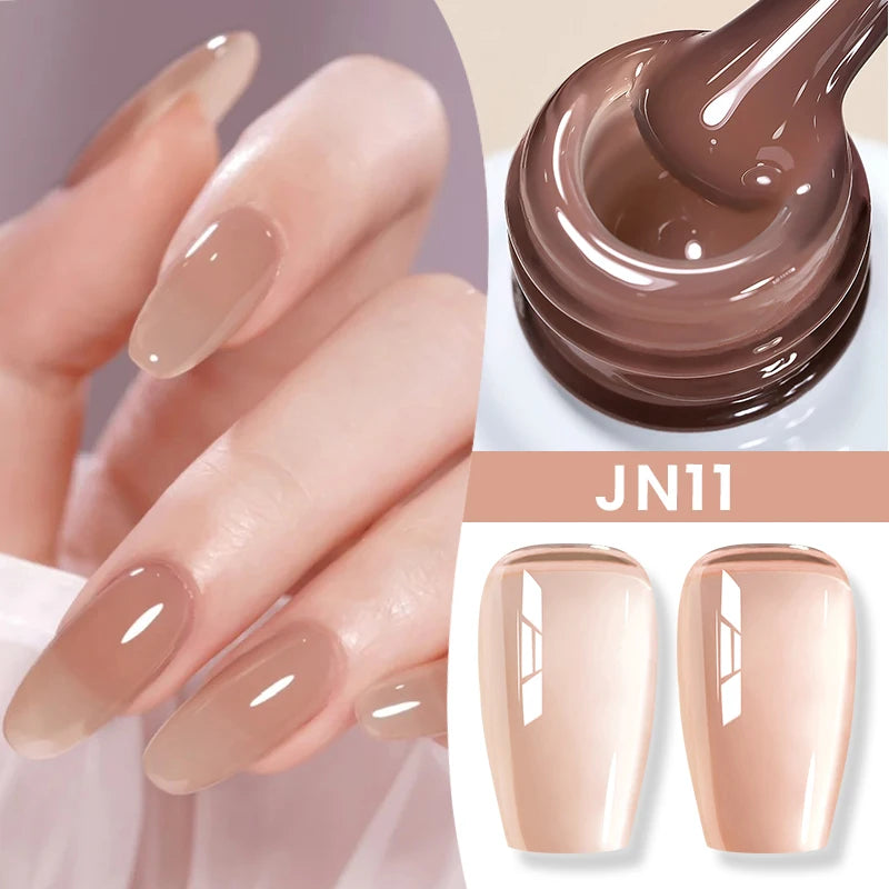BORN PRETTY 83 Colors 10ml Jelly Nude Gel Nail Polish Autumn Amber Semi Transparent Manicure Soak off UV LED Nails Gel Varnish