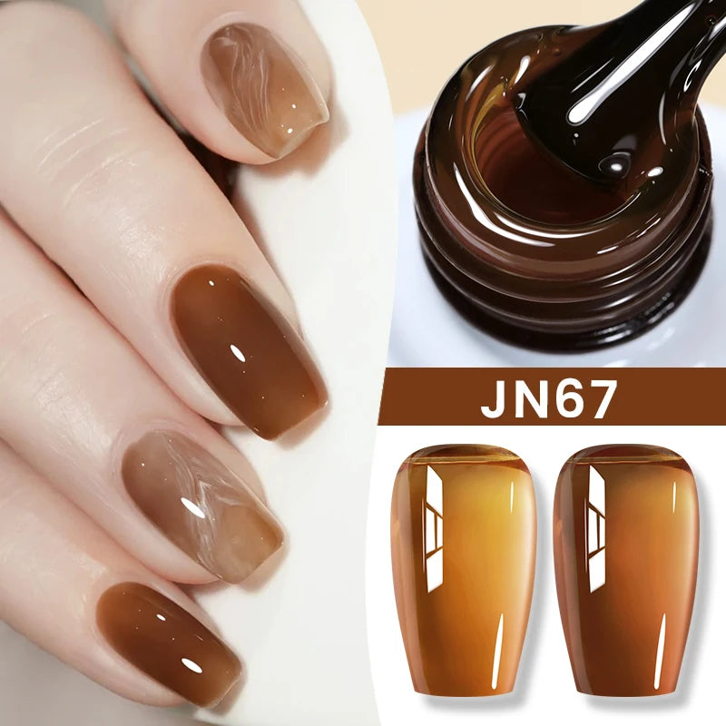 BORN PRETTY 83 Colors 10ml Jelly Nude Gel Nail Polish Autumn Amber Semi Transparent Manicure Soak off UV LED Nails Gel Varnish