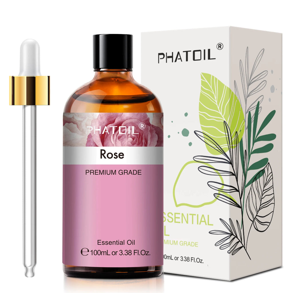 PHATOIL 100ml Pure Essential Oil Lavender Jasmine Vanilla Sandalwood Sweet Orange Lemon Aromatherpay Essential Oils For Diffuser