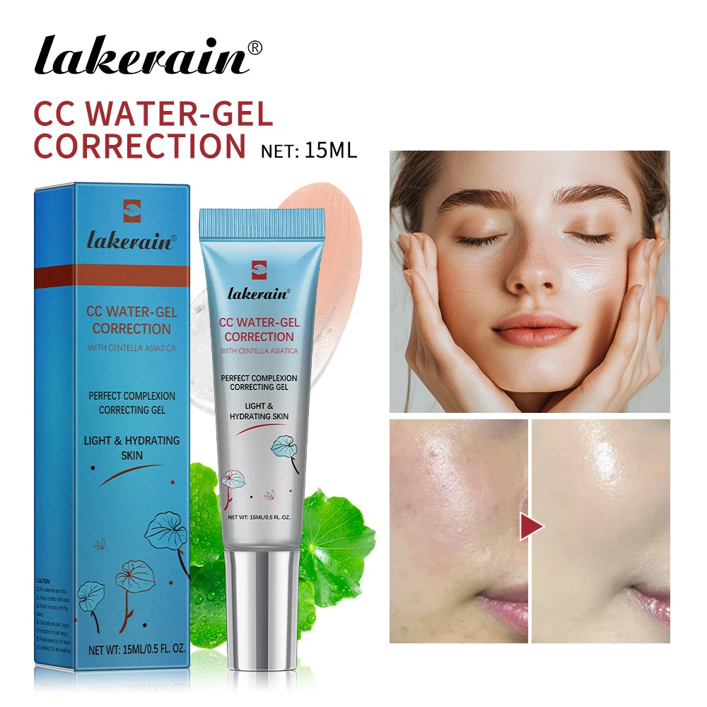 45ml Color Correcting CC Cream Moisturizing Waterproof Sweat-proof Makeup Before Concealer Lasting Women Makeup Change CC Cream