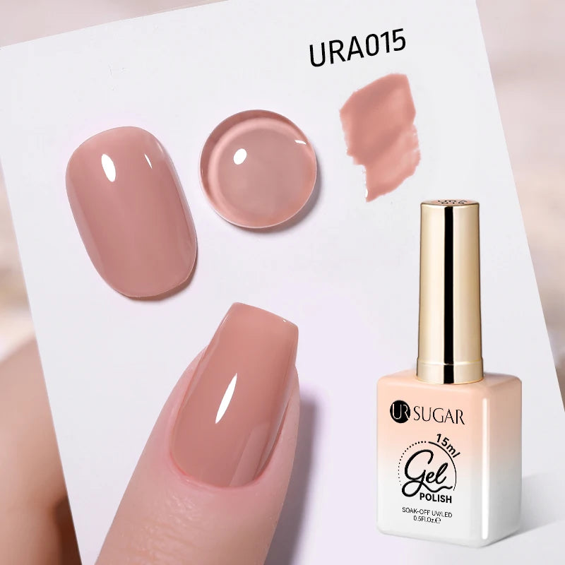UR SUGAR 15ml Champagne Gold Sliver Reflective Glitter Gel Nail Polish Varnish Semi Permanent Soak Off UV Gel For Manicure Art