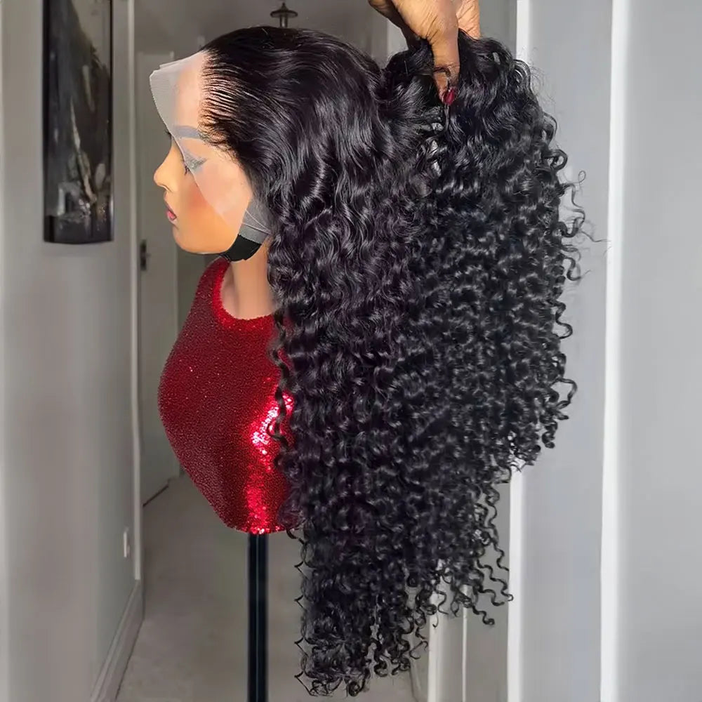 Jerry Burmese Curly 13x4 Glueless Wig Human Hair PrePlucked For Women 250 Density Water Wave 13x6 Short Bob Lace Frontal Wigs