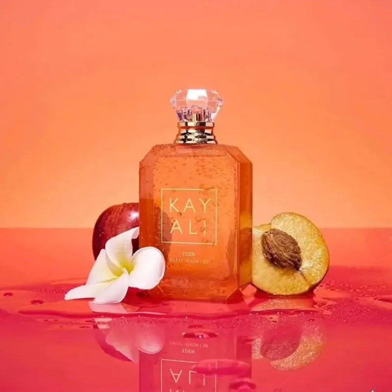 KAYALI Eden Sweet Peach Perfume 100ml Eau Parfum Long Lasting Fruity Floral Sweet Vanilla Musk Praline Elegant Women Fragrance