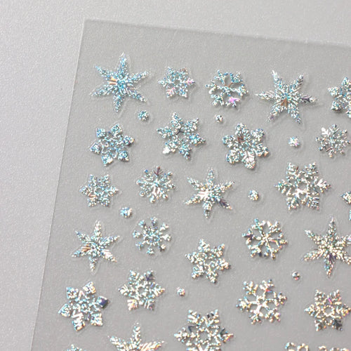 2pc Holographic Christmas Nail Art Stickers Iridescent Laser Snowflake Deer Tree Winter Slider Decals New Year Manicure Supplies
