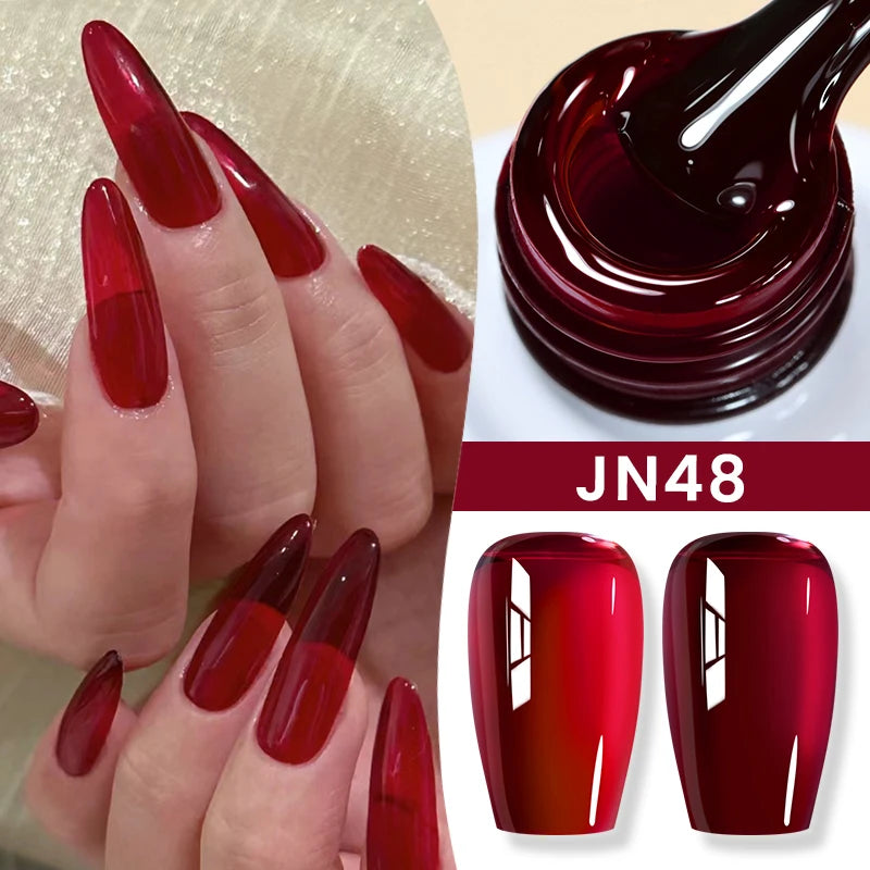 BORN PRETTY 83 Colors 10ml Jelly Nude Gel Nail Polish Autumn Amber Semi Transparent Manicure Soak off UV LED Nails Gel Varnish