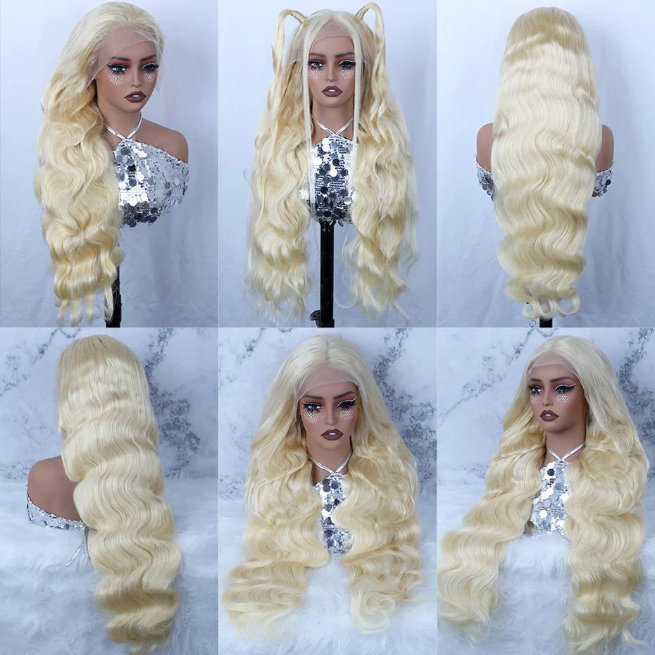13x6 613 Hd Lace Frontal Wig Body Wave Human Hair Wigs 13x4 Blonde Lace Front Wig 200 Density PrePlucked Brazilian Wigs Original