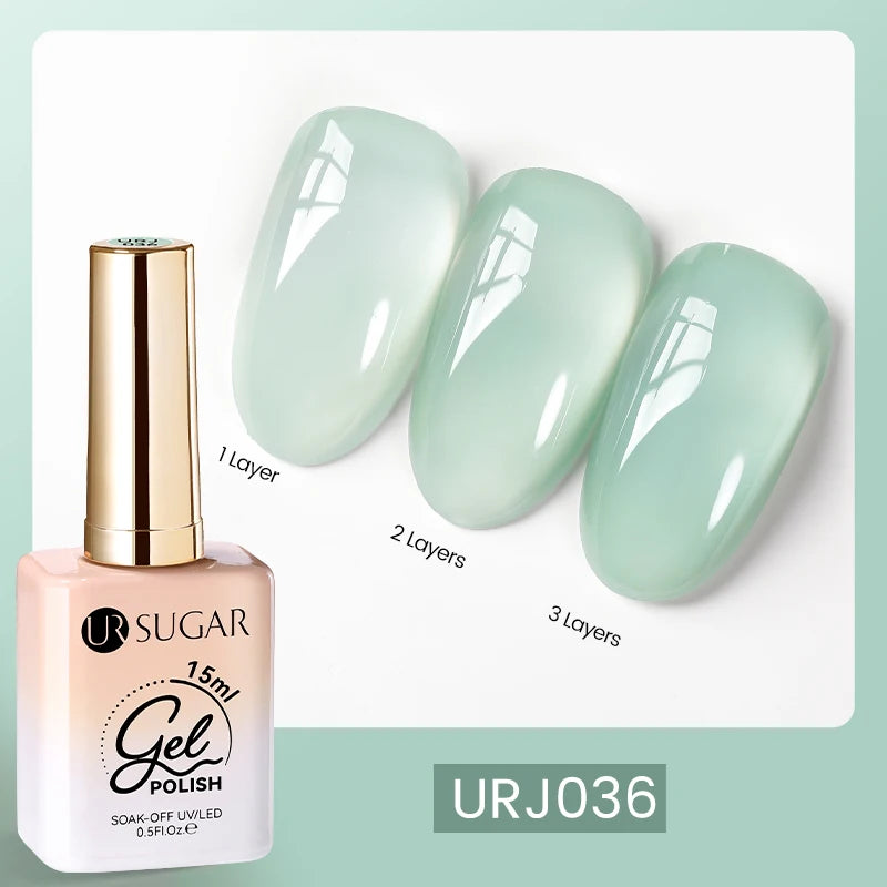 UR SUGAR 15ml Champagne Gold Sliver Reflective Glitter Gel Nail Polish Varnish Semi Permanent Soak Off UV Gel For Manicure Art