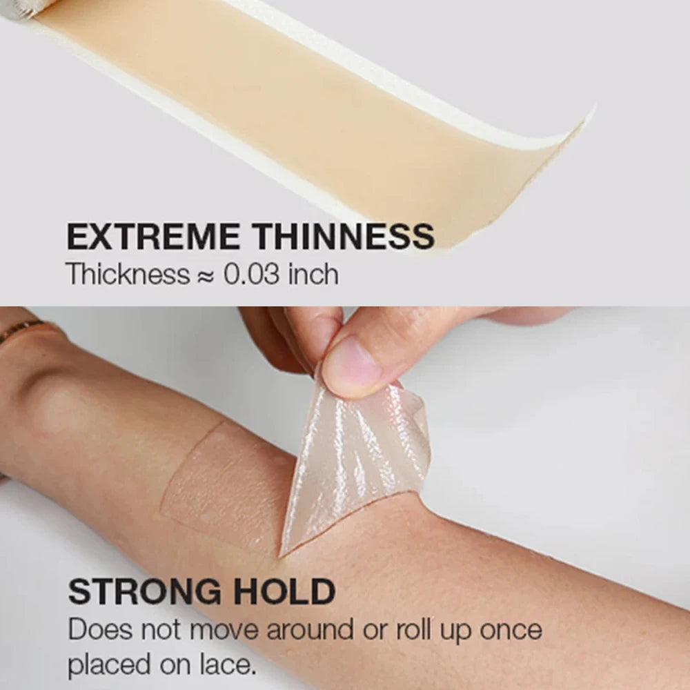 2/5/10 pcs Fake Scalp Tape For Lace Wigs, Realistic Looking Parting Silicone Scar Tape With Knots Natural & Easy to Use