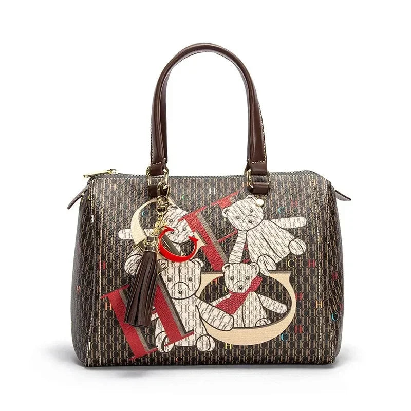 Women's Commuter Crossbody Bag 2025 Spring New Colorful Printed Women's Handbags Monogram Bronze Fashion Luxury Design