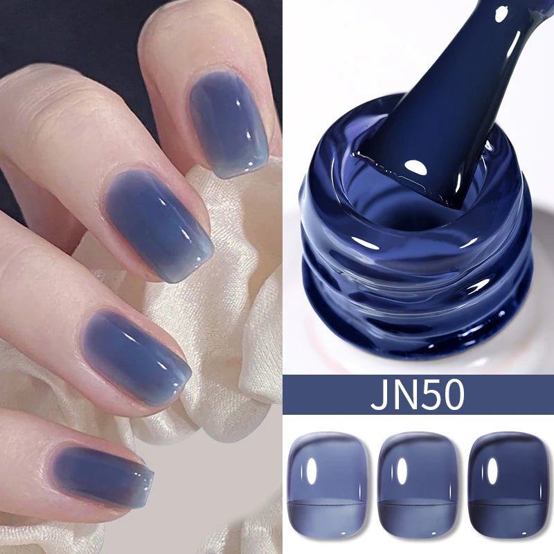 BORN PRETTY 10ml Translucent Jelly Nude Gel Nail Polish Colorful  Varnish Semi Permanent UV LED Nail Art  Manicure Gel