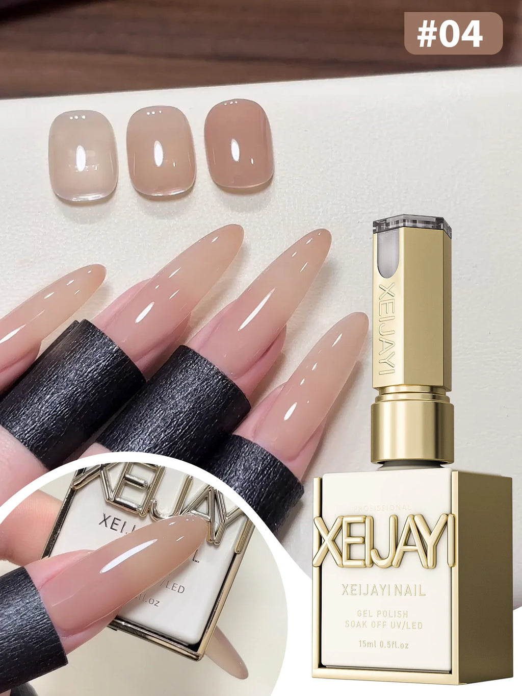 15ML Naked Nail Gel Polish Nails Gel Polish, Semi Permanent Varnish Nail Glue Soak Off UV LED Nail Polish Manicure Nail Supplies