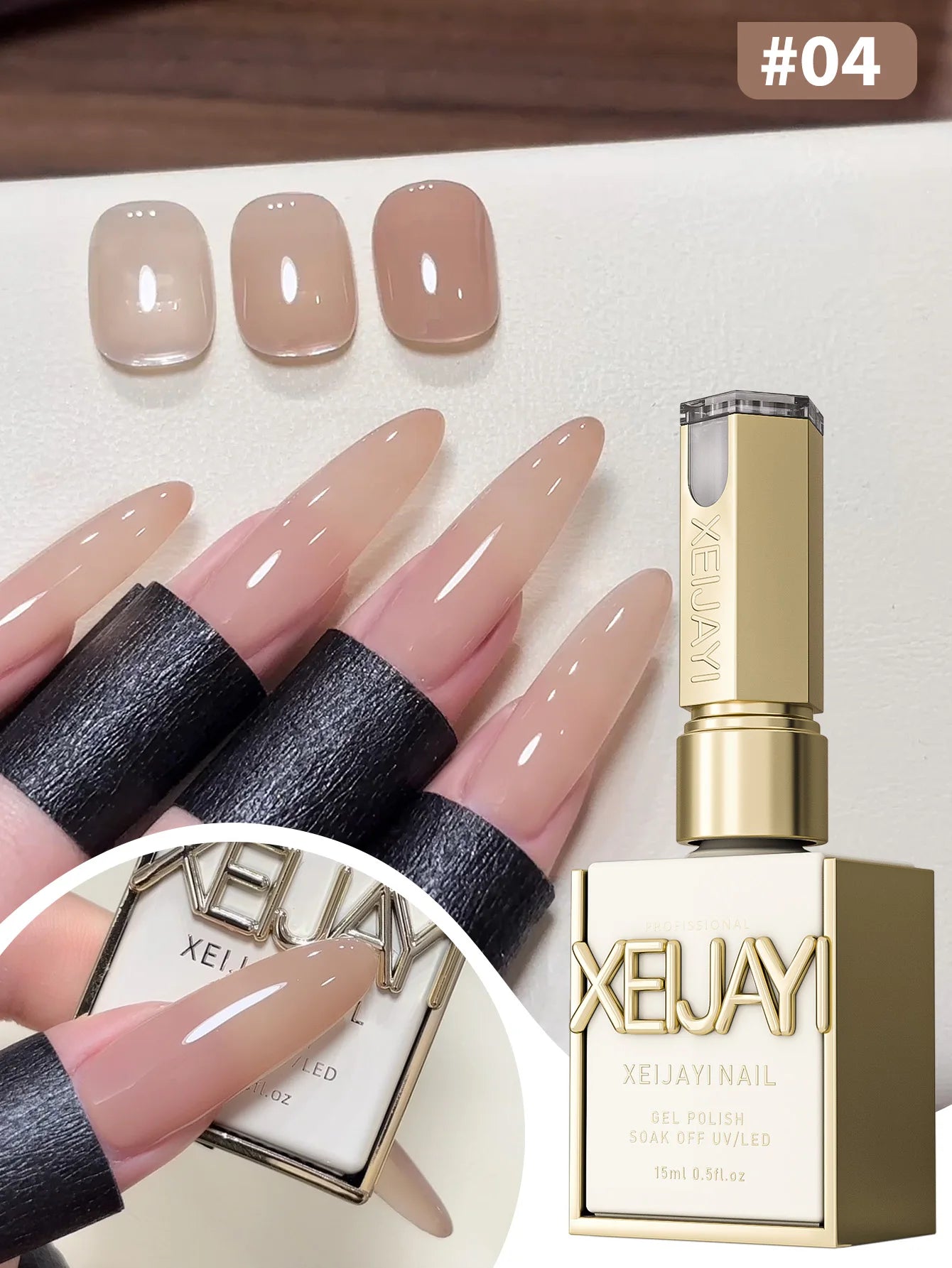 15ML Naked Nail Gel Polish Nails Gel Polish, Semi Permanent Varnish Nail Glue Soak Off UV LED Nail Polish Manicure Nail Supplies