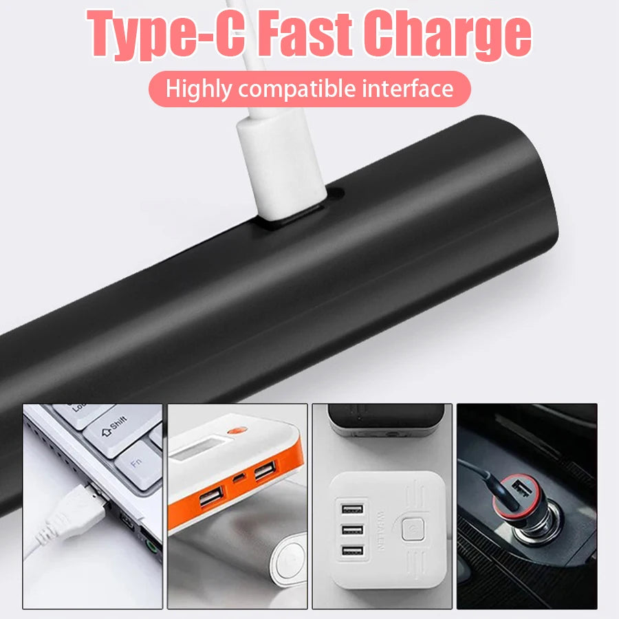 Rechargeable Mini UV LED Nail Lamp with Smart Display Portable Fast-Drying Nail Dryer Stand for Manicure Removable Desk UV Light