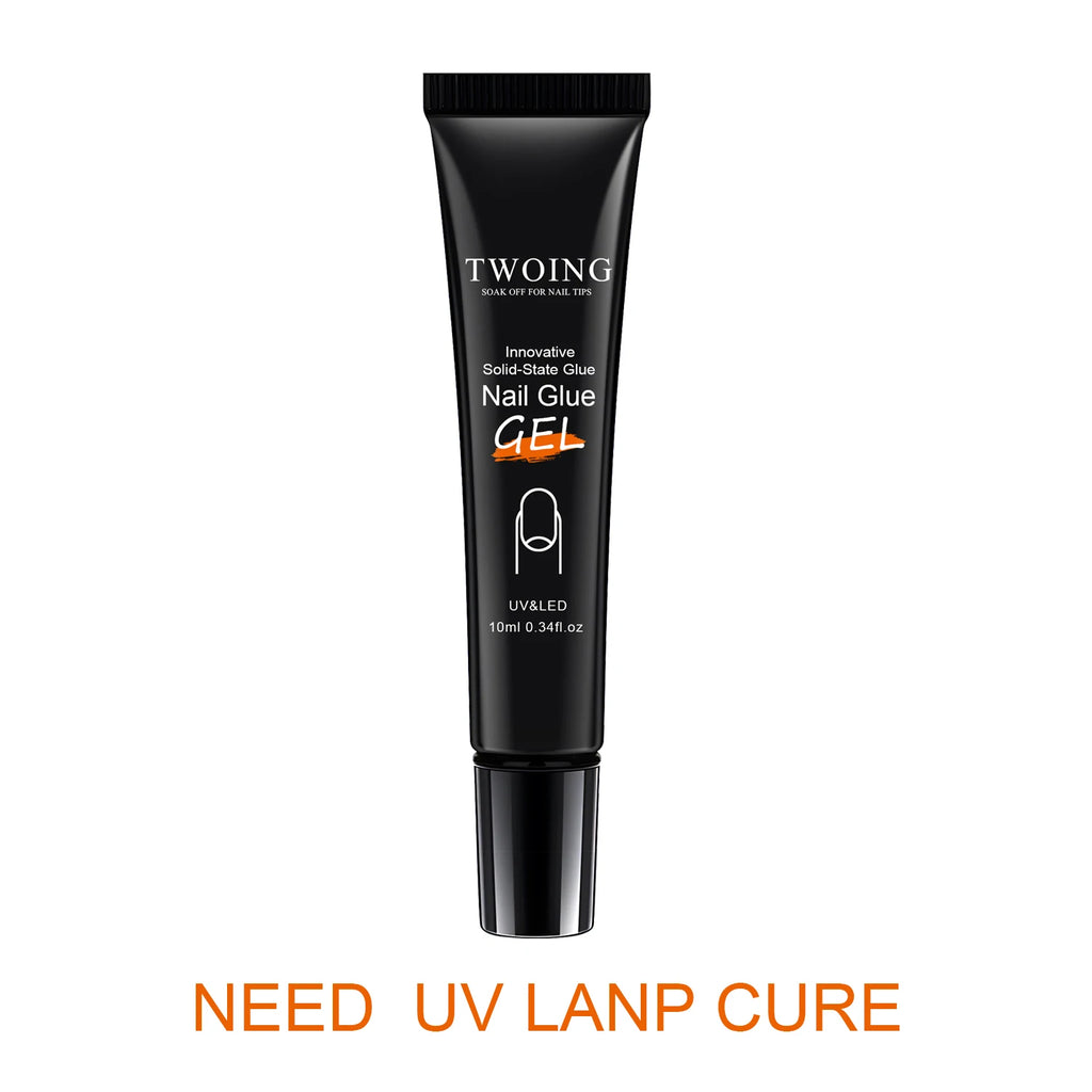 Solid Nail Glue Nail Tips Gel for Press On Nails,Acrylic Nail Gel for Manicure Extension,False Nails Adhesive Glue Long Lasting
